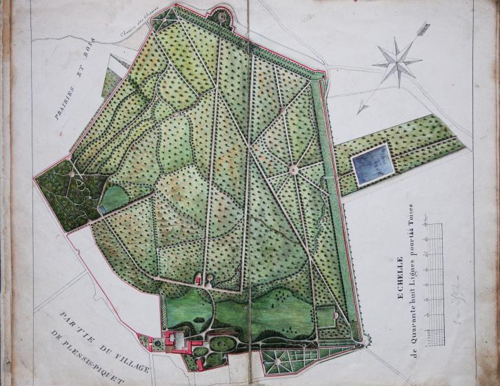 Le domaine du Plessis-Piquet vers 1826.