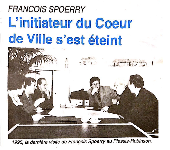 Décès de François Spoerry. Le Petit Robinson février 1999.