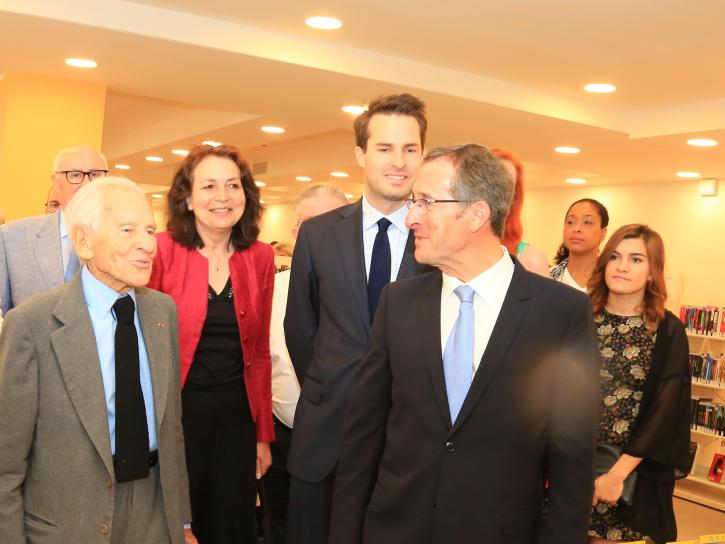 La nouvelle Médiathèque, inaugurée en juin 2016, en présence de Jean d’Ormesson.